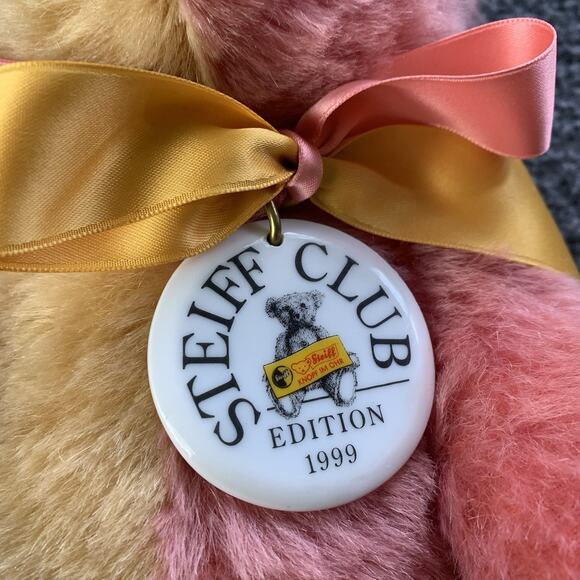 Steiff Club Bear Edition 1999/2000 Gold/Rose Bear 32cm/12" EAN 420184 - Picture 6 of 13